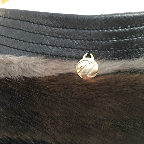 Nana Nucci Striped Faux Fur Jacket Size 2 - Picture 6 of 10